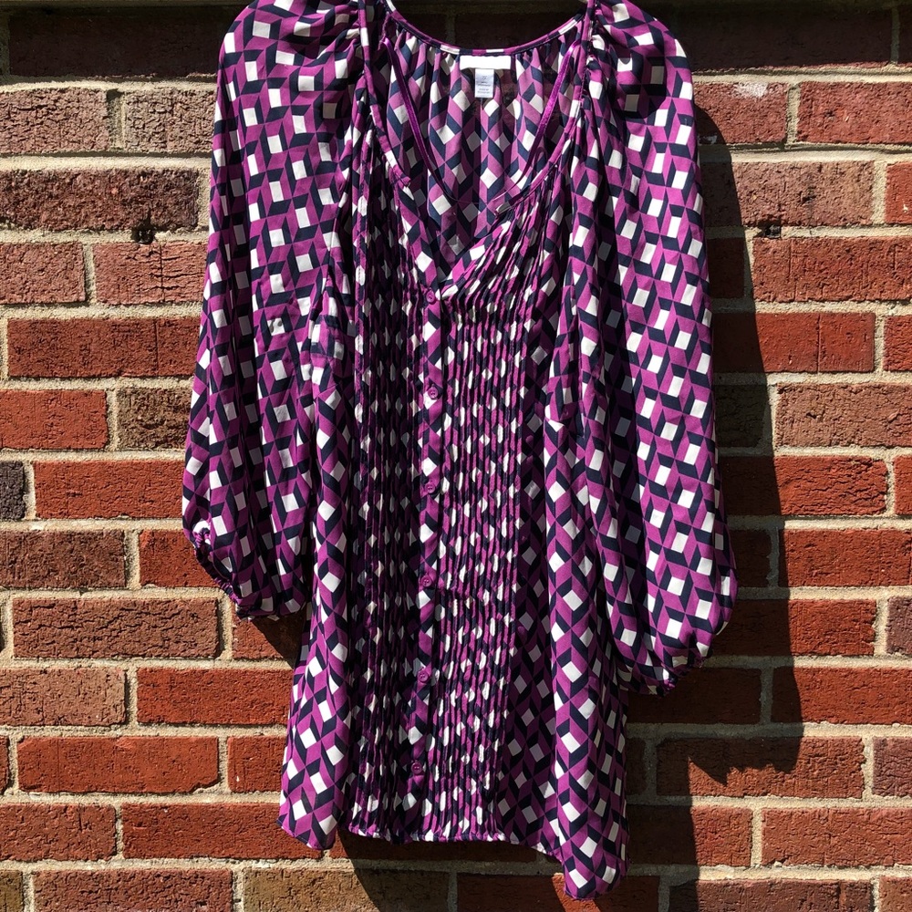 Geometric Blouse Plus Size